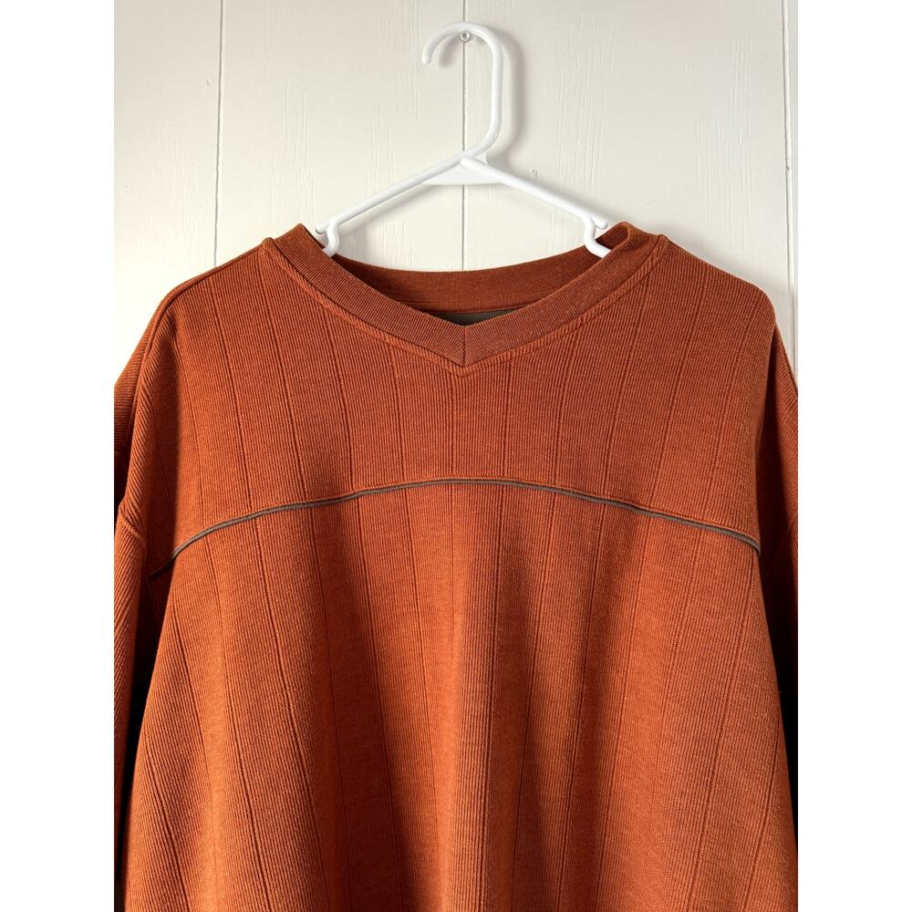 Columbia Sportswear Company Men's Burnt Orange Pullover Ribbed Sweater, Size L - Picture 3 of 8